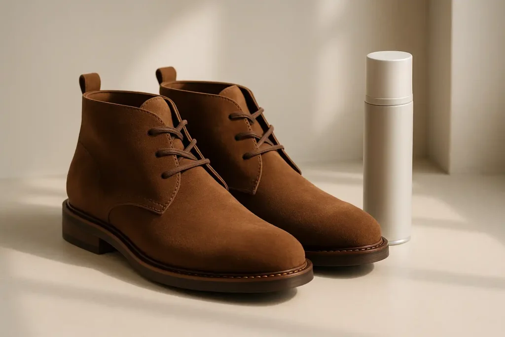 Comment protéger des bottines en daim de la pluie ?