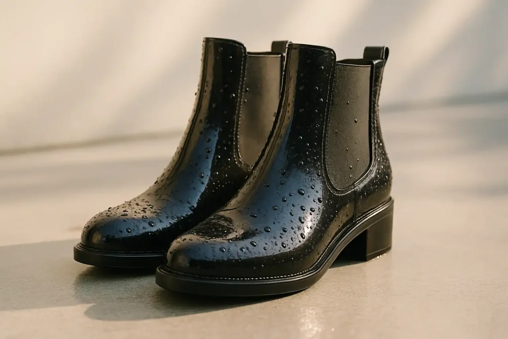Les bottines vernies sont-elles résistantes à la pluie ?