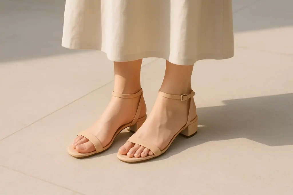 Pourquoi les sandales nude allongent-elles la jambe ?