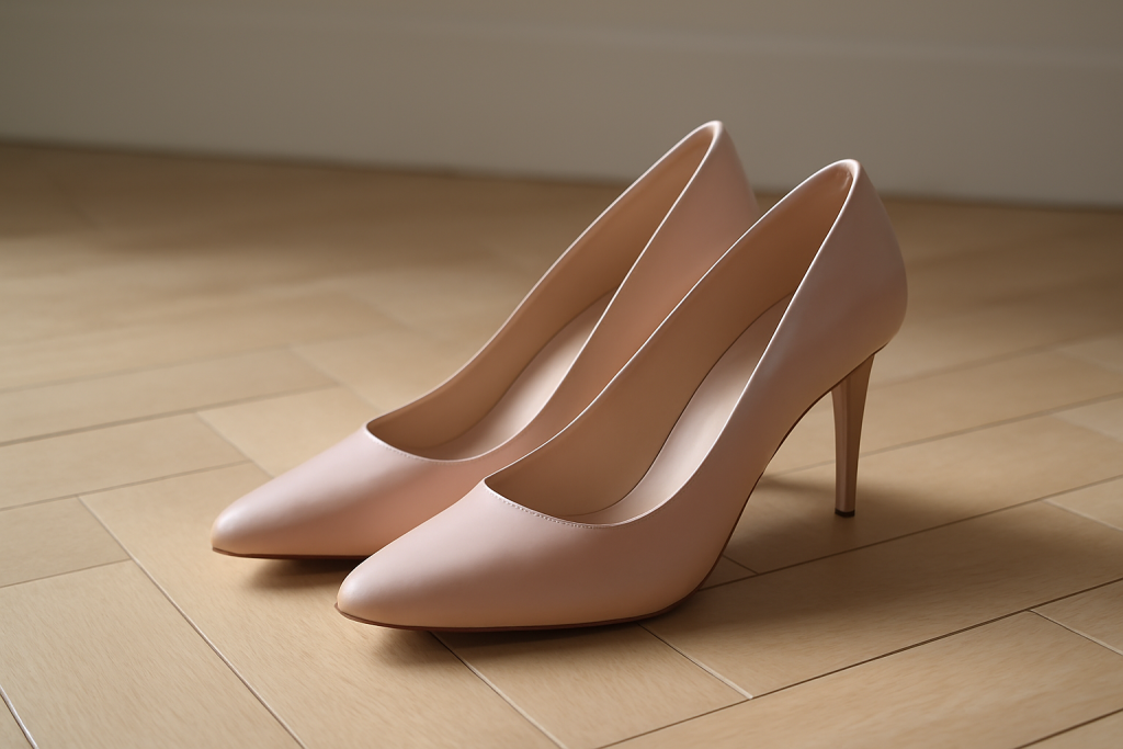Comment porter des escarpins rose poudré sans effet trop doux ?