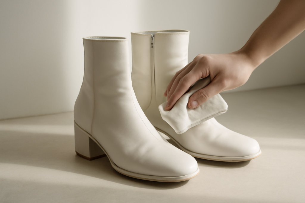 Comment entretenir des bottes blanches en été ?