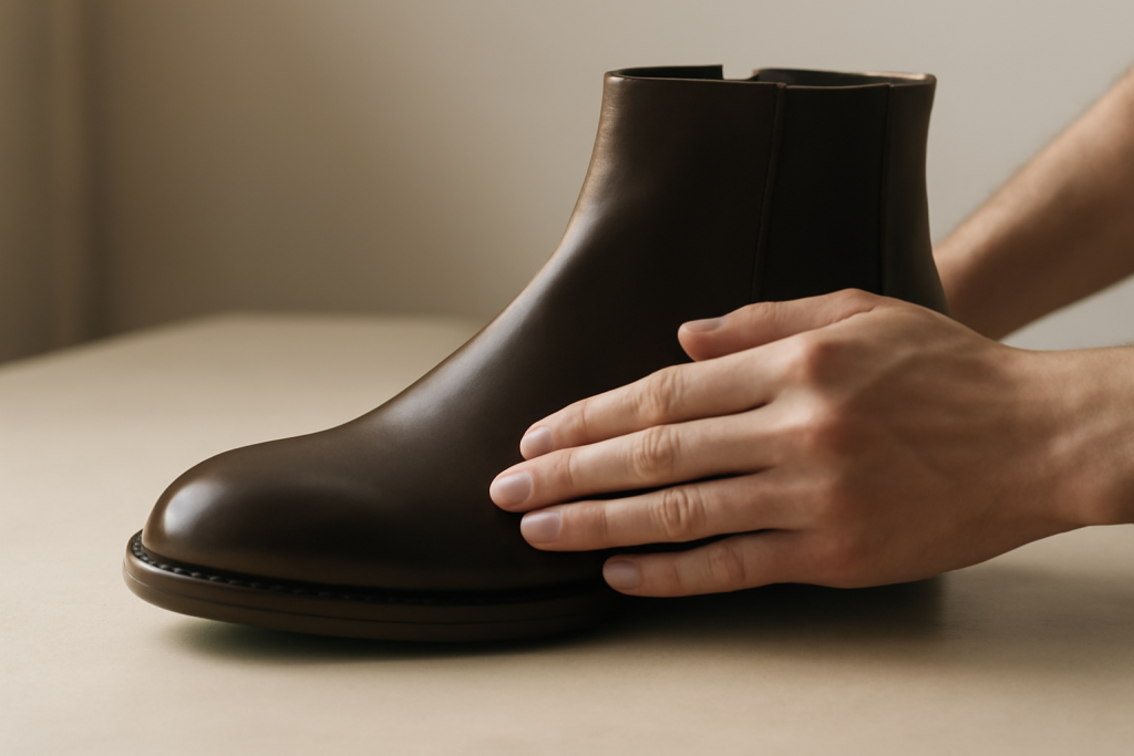 Comment prévenir les plis sur des bottes en cuir souple ?