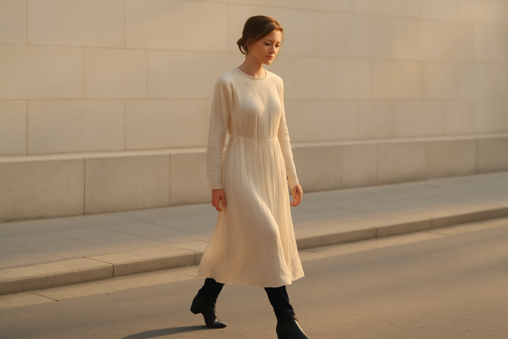 Quelles bottes donnent du caractère à une robe fluide ?