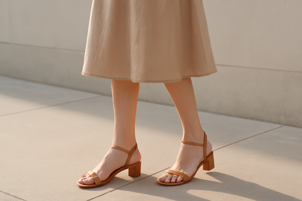 Quelles sandales associer à une robe midi estivale ?