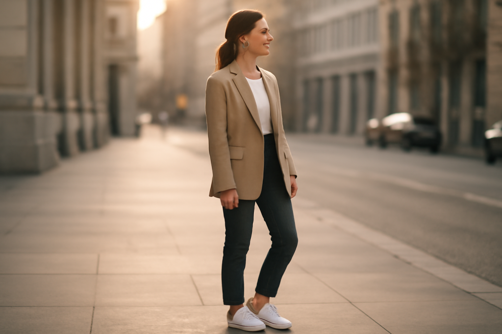 Quelles baskets porter avec un blazer pour un look chic-sportif ?