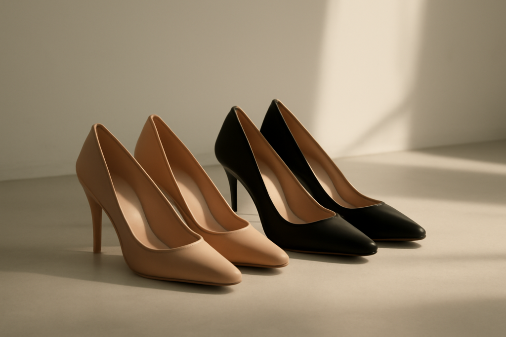 Escarpins nude ou noirs : lequel choisir pour allonger la jambe ?