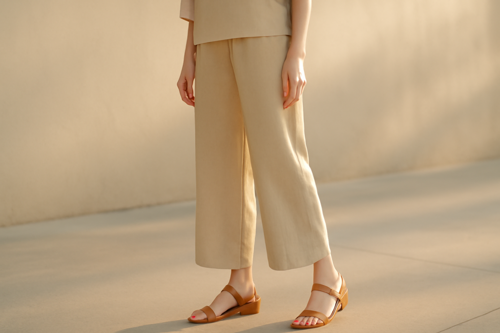 Quelles sandales associer à un pantalon large ?