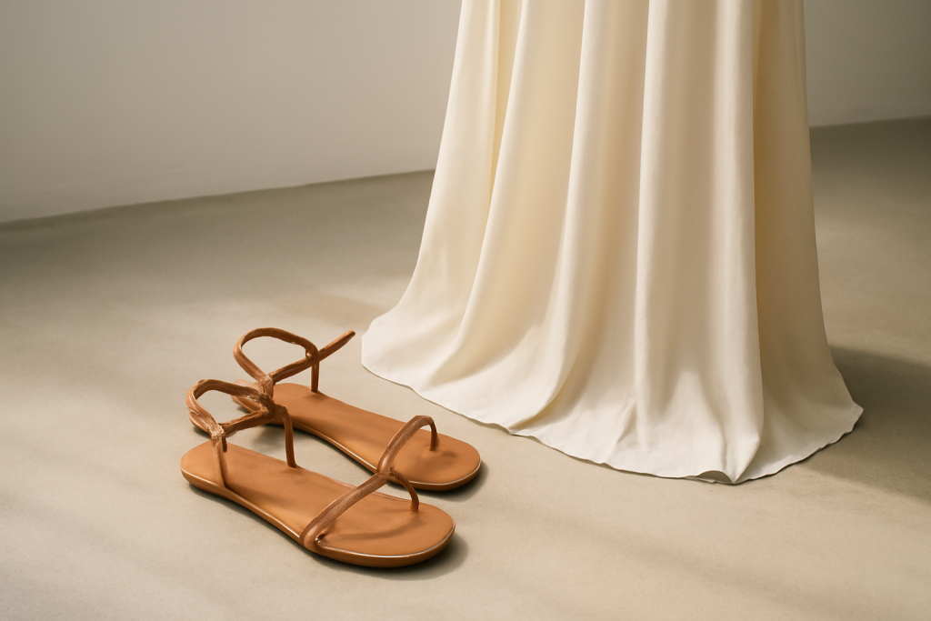Quelles sandales subliment une robe longue sans alourdir ?
