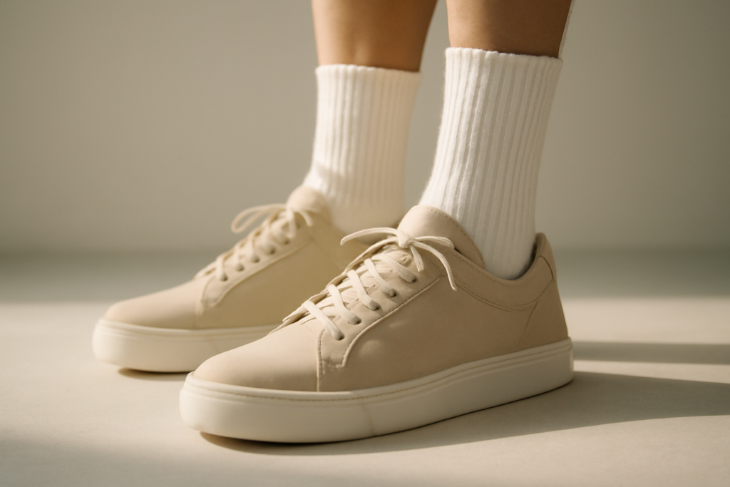 Peut-on porter des baskets avec des chaussettes visibles sans faute de goût ?
