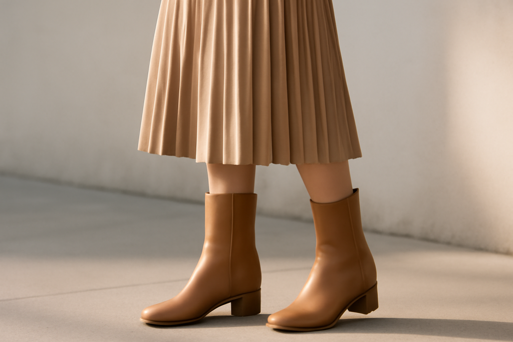 Comment porter des bottes mi-hautes avec une robe ?